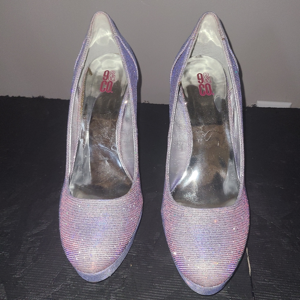 9 & Co. Size 10 Sparkling Purple heels